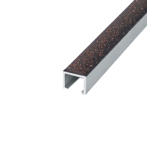 Aluminium Listello Glitter Black