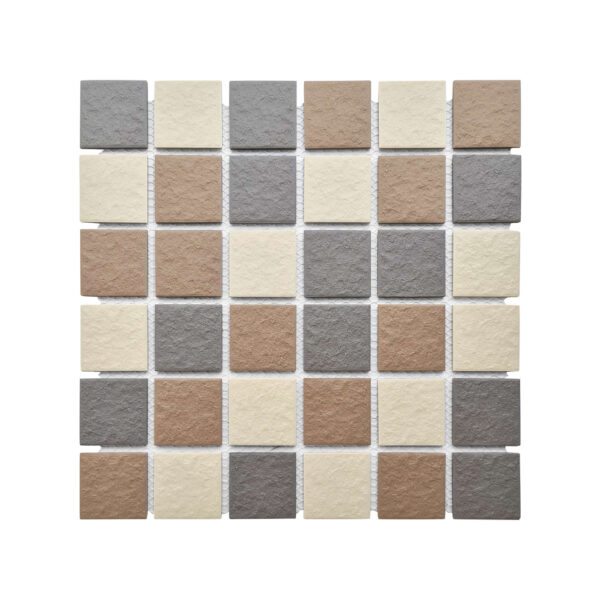 Glazed Mosaic Grey and Brown Mix