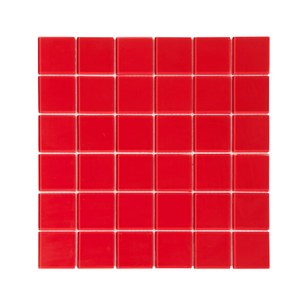 Crystal Glass Mosaic Cherry Red