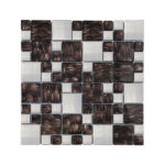 Glass and Stainless Steel Mosaic Bista Brown
