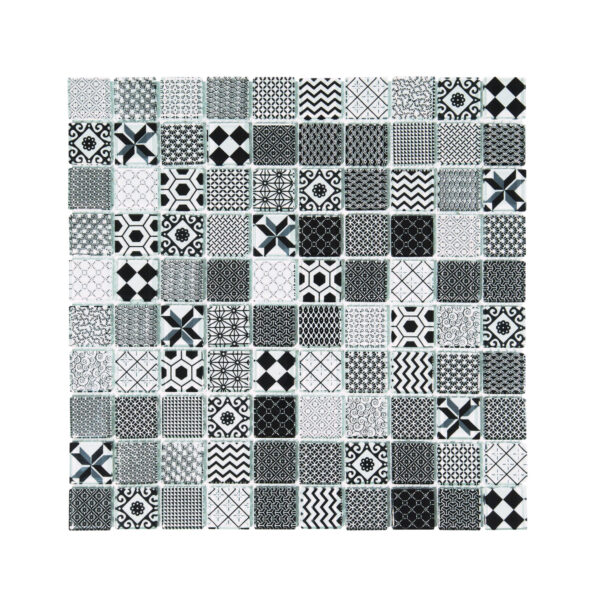 Glass Mosaic Delft Black