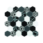 Glass Mosaic Delft Hexagon