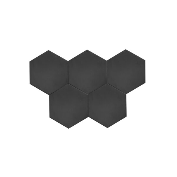 Glass Mosaic black Hexagon