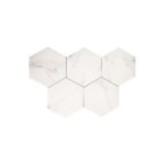 Glass Mosaic white Hexagon