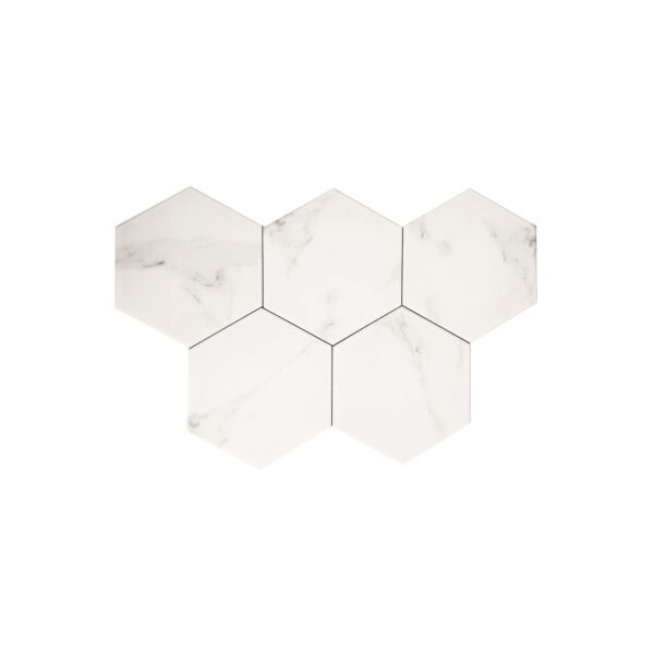 Glass Mosaic white Hexagon