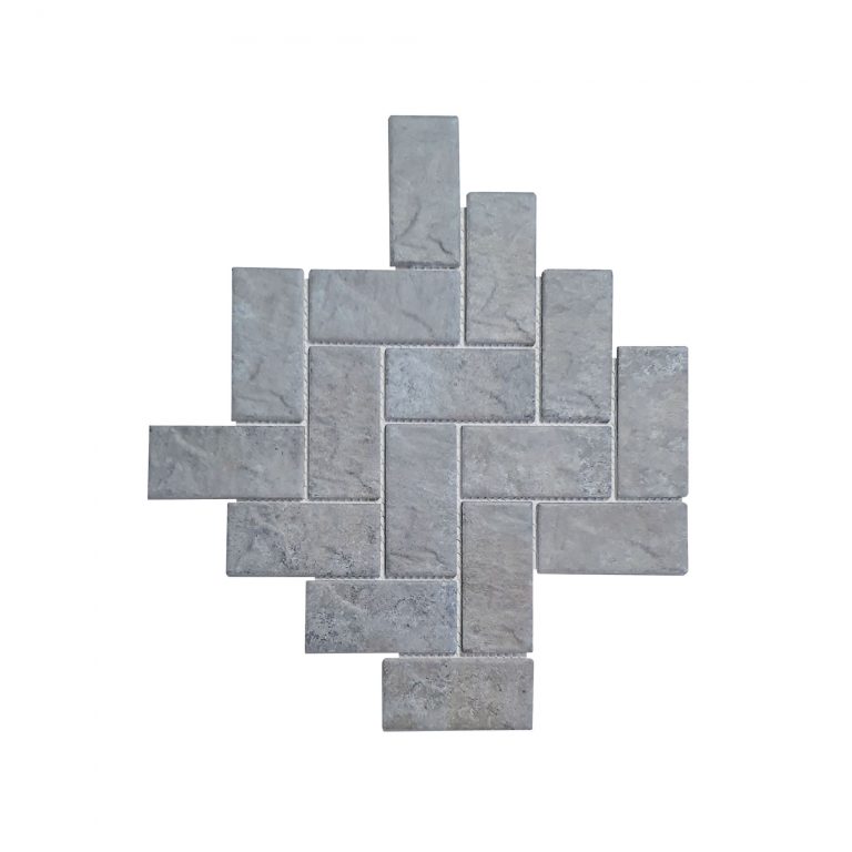Porcelain Mosaic Fishbone Matt Grey - Falcon Tiling Products