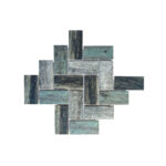 Porcelain Mosaic Fishbone River Wood