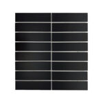 Porcelain Mosaic Strip Black