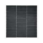 Porcelain Mosaic Mini Strip Matt Black
