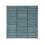 Porcelain Mosaic Mini Strip Teal