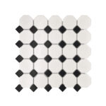 Porcelain Mosaic Victorian Matt White & Black