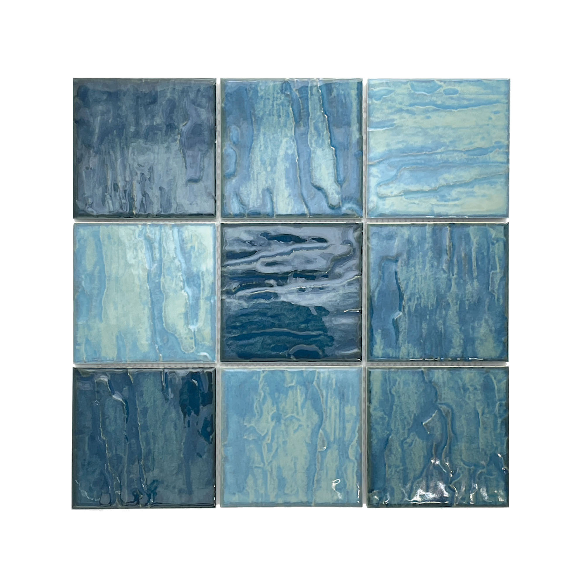 FT601 Porcelain Mosaic Ocean Blue Mix - Image 1
